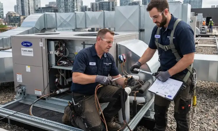Tenaga profesional untuk instalasi HVAC, Sumber: AI