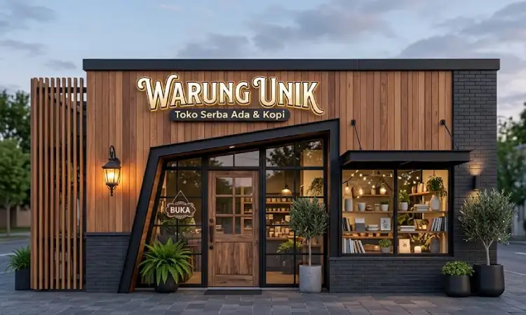 Desain fasad yang menarik, Sumber: AI