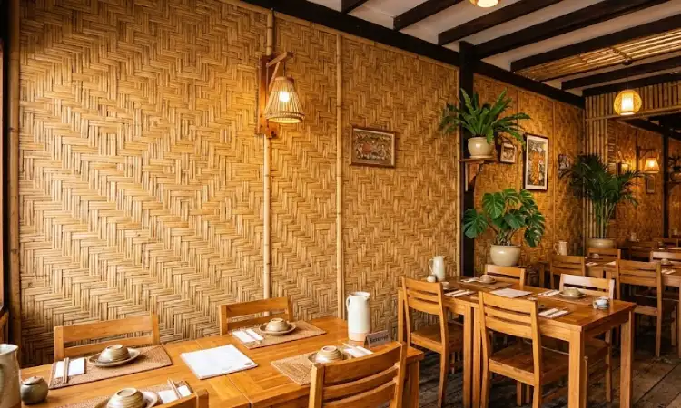 Dinding Bambu Anyam, Sumber: AI